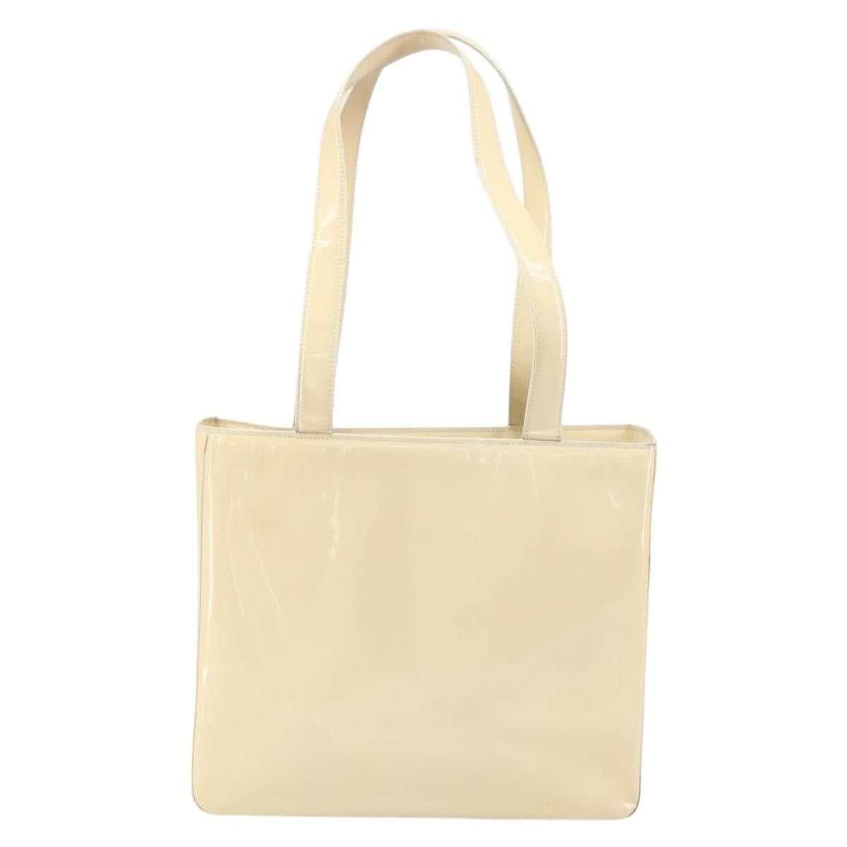 Chanel Chanel Tote Bag Patent Leather Beige Gold CC Size ONE SIZE - 2 Thumbnail