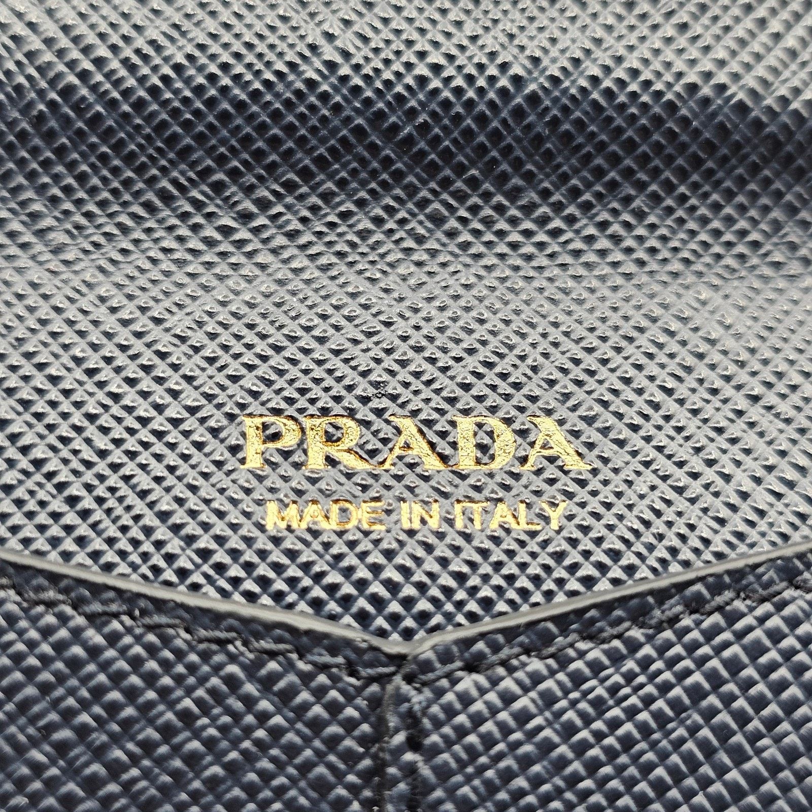 Prada Saffiano Wallet Envelope Blue with Gold Hardware Size ONE SIZE - 4 Thumbnail