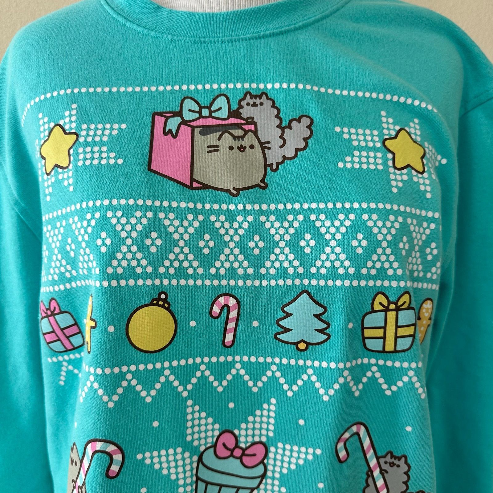 Other Pusheen Christmas Sweatshirt Teal Color Size Small Size S / US 4 / IT 40 - 3 Thumbnail