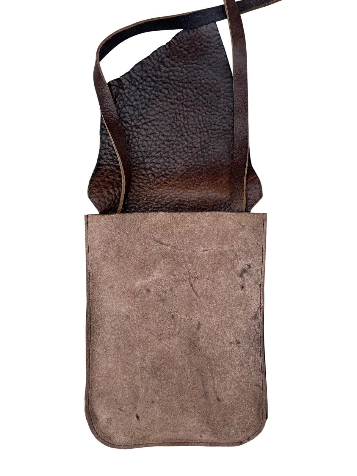 Leather D+ Japan Patina Leather Asymmetrical Sling Bag Size ONE SIZE - 22 Thumbnail