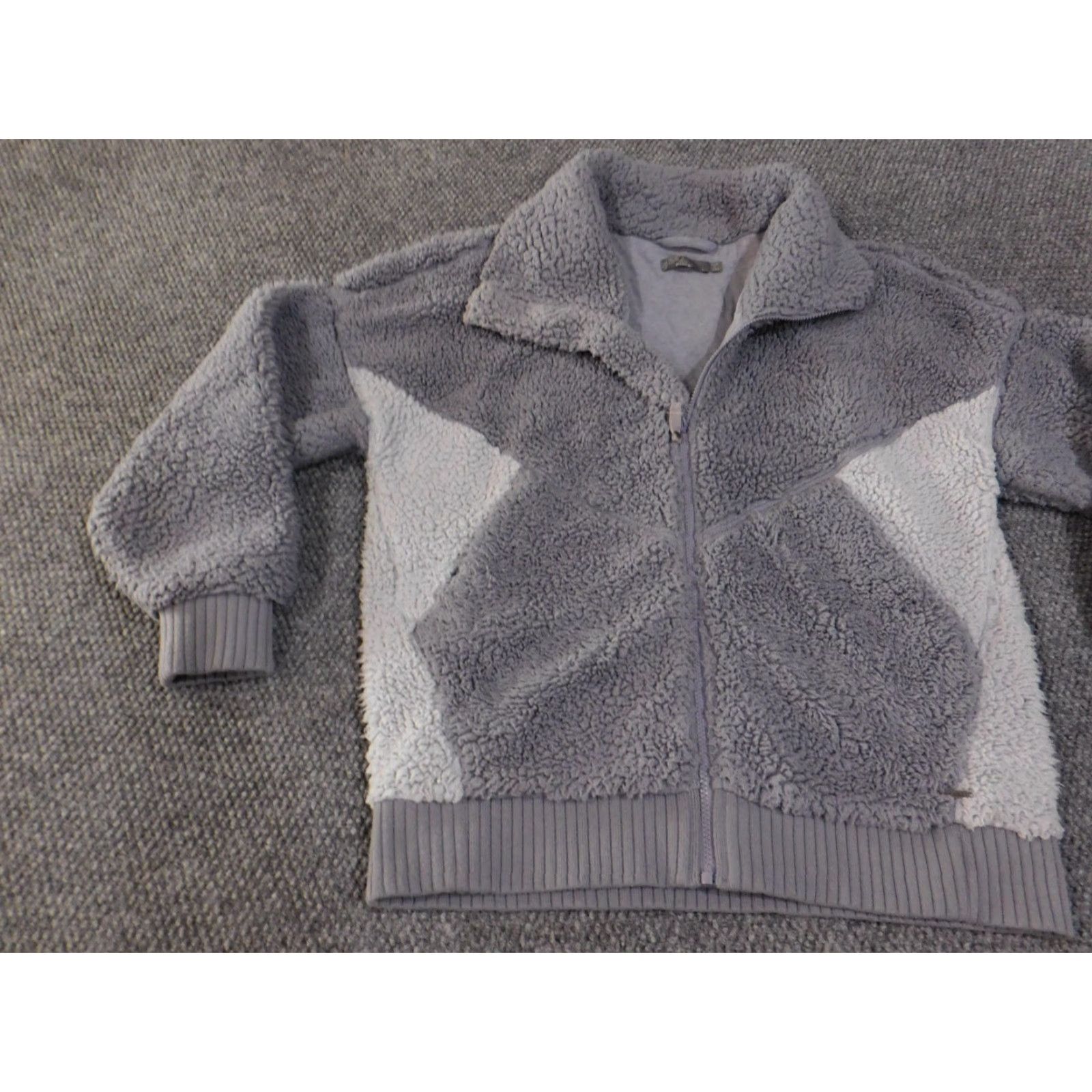 Prana prAna Jacket Womens Large Gray Sherpa Fleece Zip Up Colorblock Eco Recycled Poly Jacket Womens L Gray Solid Retro Casual Mens Womens Boys Girls Size L / US 10 / IT 46 - 4 Thumbnail
