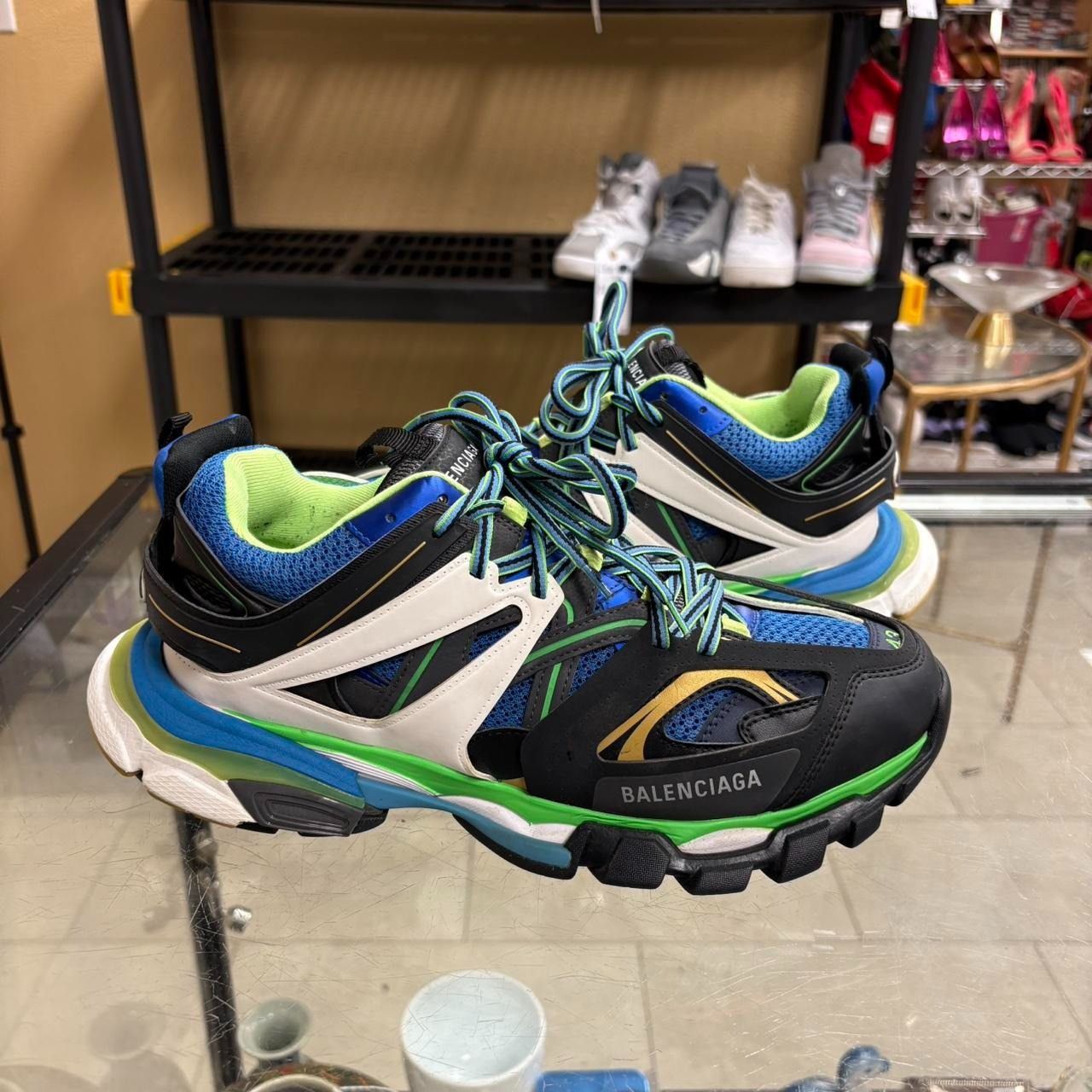 Crazy Multicolor Balenciaga Track Sneakers Blue Green White