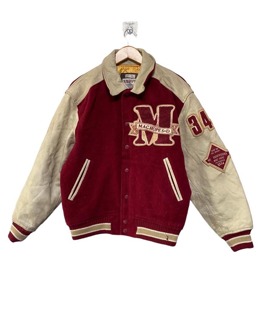 Vintage Vintage Machope varsity leather shoulder Size US L / EU 52-54 / 3 - 3 Thumbnail