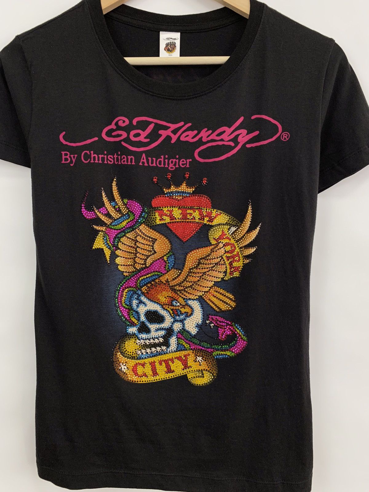 Ed Hardy 🇺🇸 Vintage Ed Hardy Christian Audigier Y2K T-Shirt Rare Retro Size L / US 10 / IT 46 - 4 Thumbnail