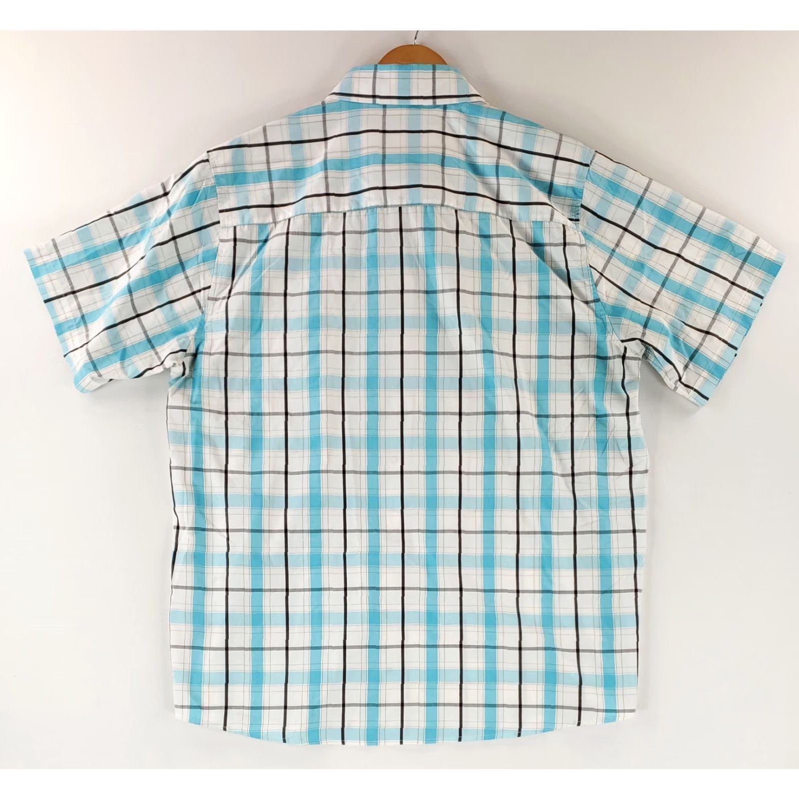 Vintage Dixxon Shirt Button Down Trunk Bay Check Plaid Blue White Mens XXL Shirt (Regular) Men Short Sleeve Blue Plaid Trunk Bay Dixxon Mens 2XL Size US XXL / EU 58 / 5 - 4 Thumbnail