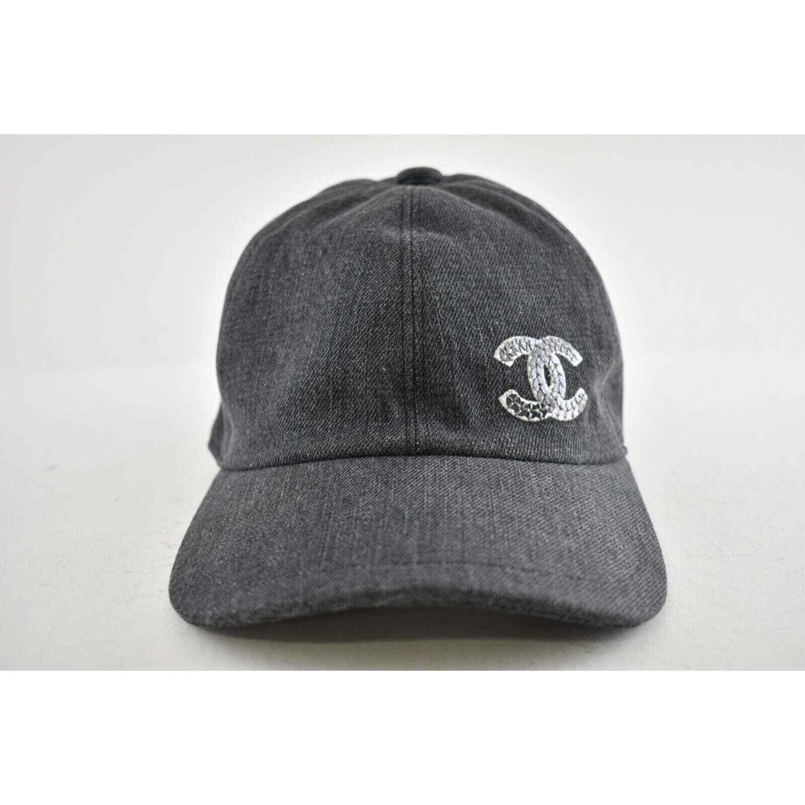 Chanel Chanel Sequin CC White Logo Baseball Cap Curved Peak Hat Size ONE SIZE - 2 Thumbnail
