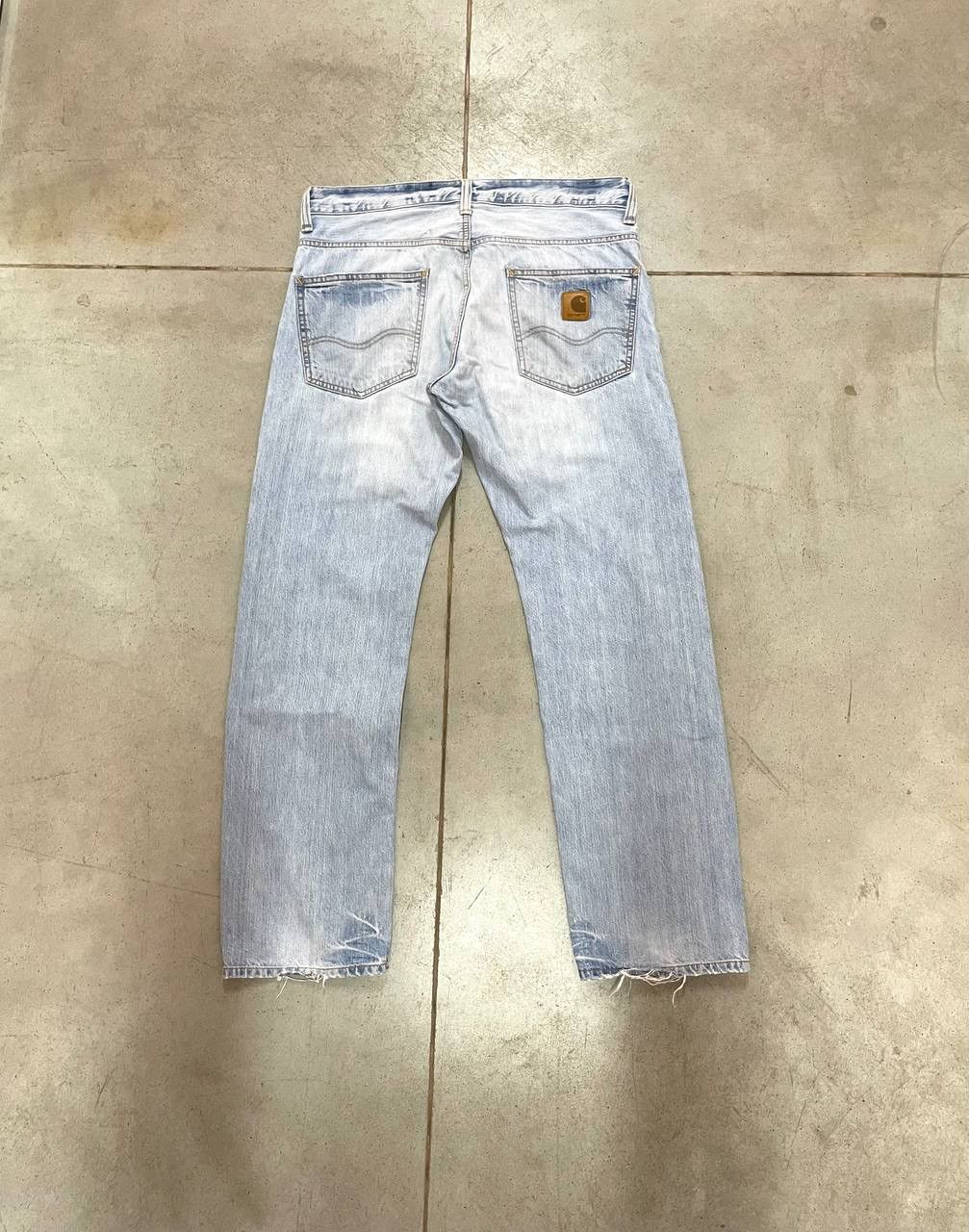Carhartt Light Washed Distressed Vintage Carhartt Jeans Size US 33 - 1 Thumbnail