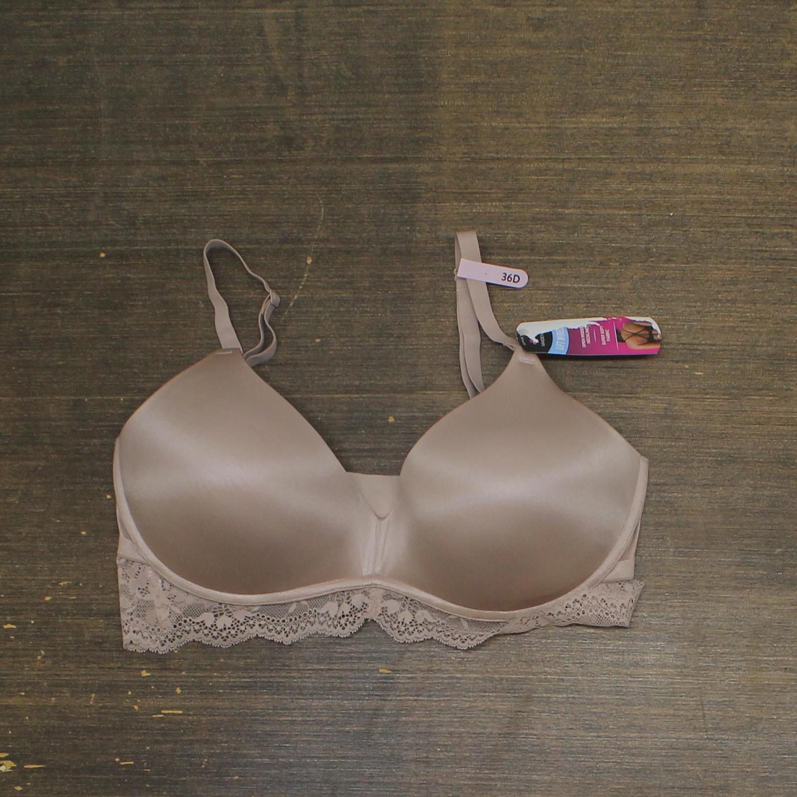 Modern Notoriety NWT Natori Revelation Wireless Bra 723248 Cafe Brown 32D, Women's