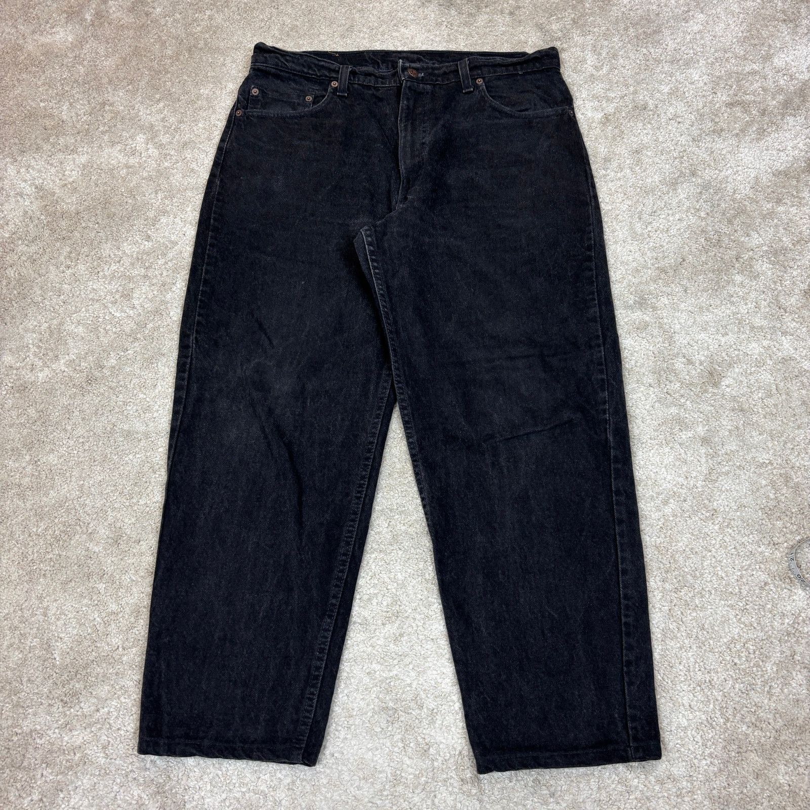 Levi's × Vintage Vintage 90s Levi's 550 Made in USA Relaxed Baggy Jeans 35x27 Size US 35 - 2 Thumbnail