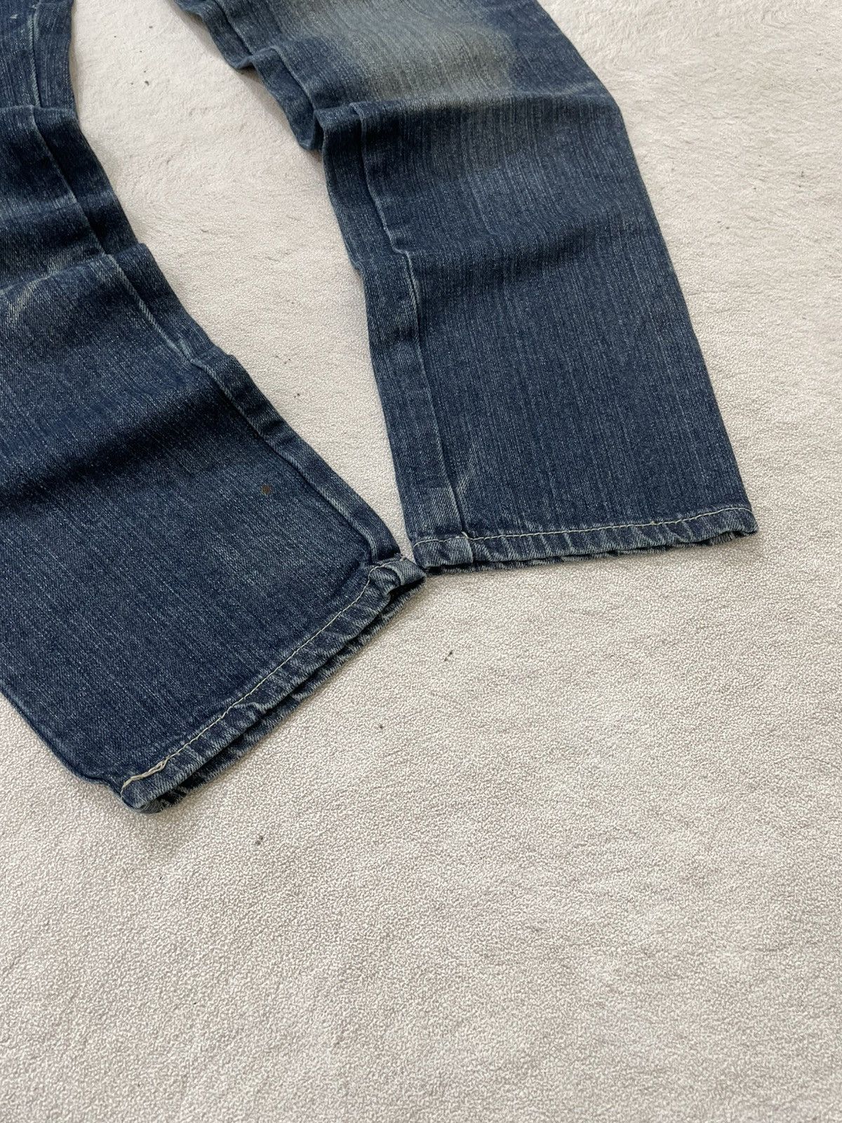 Japanese Brand 2000s Number Nine Multi Pocket Denim Ripped Fading Jeans Y2K Size US 29 - 3 Thumbnail