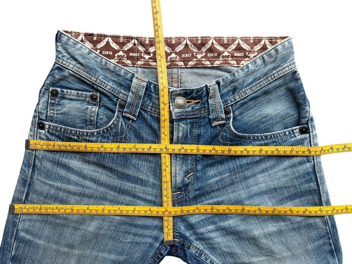 Edwin Vintage Edwin XV Distressed Denim Flare Jeans 32x33.5 Size 32" / US 10 / IT 46 - 14 Thumbnail