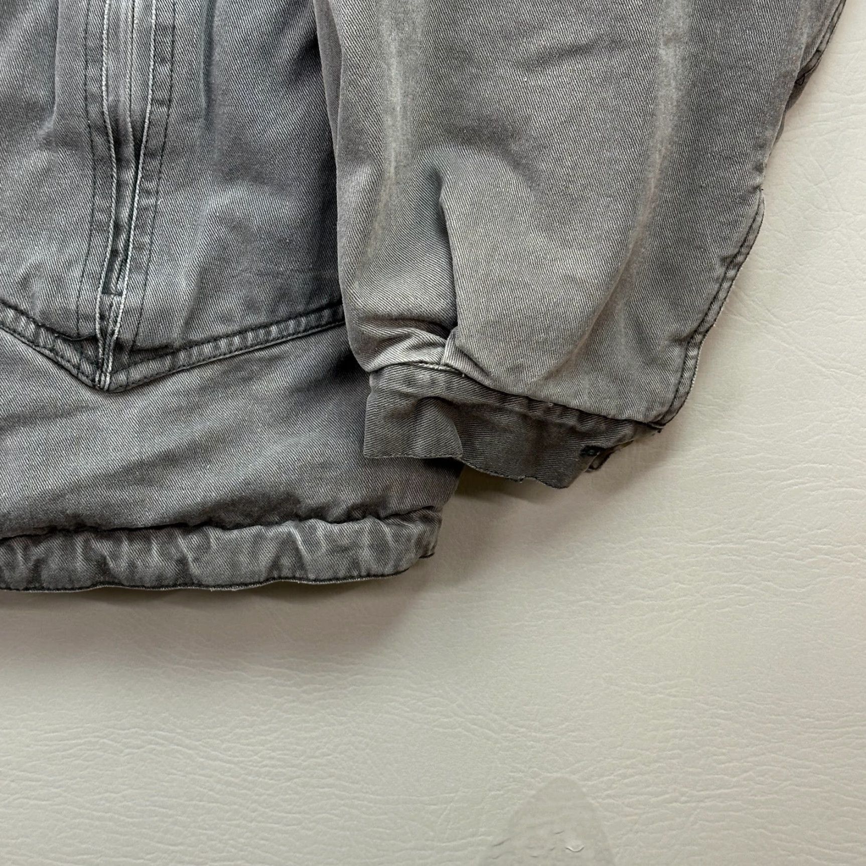Jordache Vintage Jordache Bomber Jacket Women's XL Gray Padded Canvas Cotton Full Zip Lined Pockets Size XL / US 12-14 / IT 48-50 - 4 Thumbnail