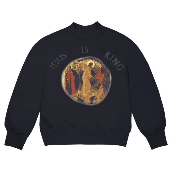 Kanye West Kanye West Jesus Is King Painting Crewneck Navy XL Size US XL / EU 56 / 4 - 1 Thumbnail