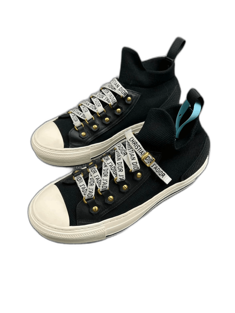 Dior dior black and white lace-up sneakers Size US 5.5 / EU 38 - 1 Thumbnail