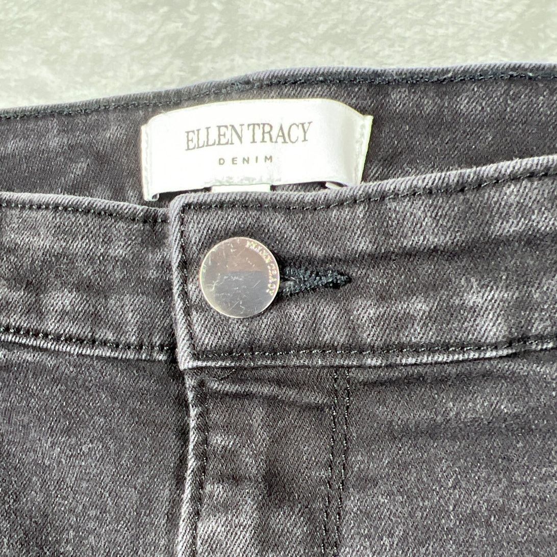 Ellen Tracy Women's 16 Ellen Tracy Refined Mid Rise Skinny Black Jeans Size 38" / US 16 / IT 52 - 2 Thumbnail