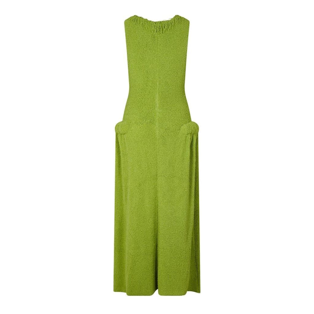 Bottega Veneta Bottega Veneta V-Neck Maxi Slip Dress in Green Size M / US 6-8 / IT 42-44 - 3 Thumbnail