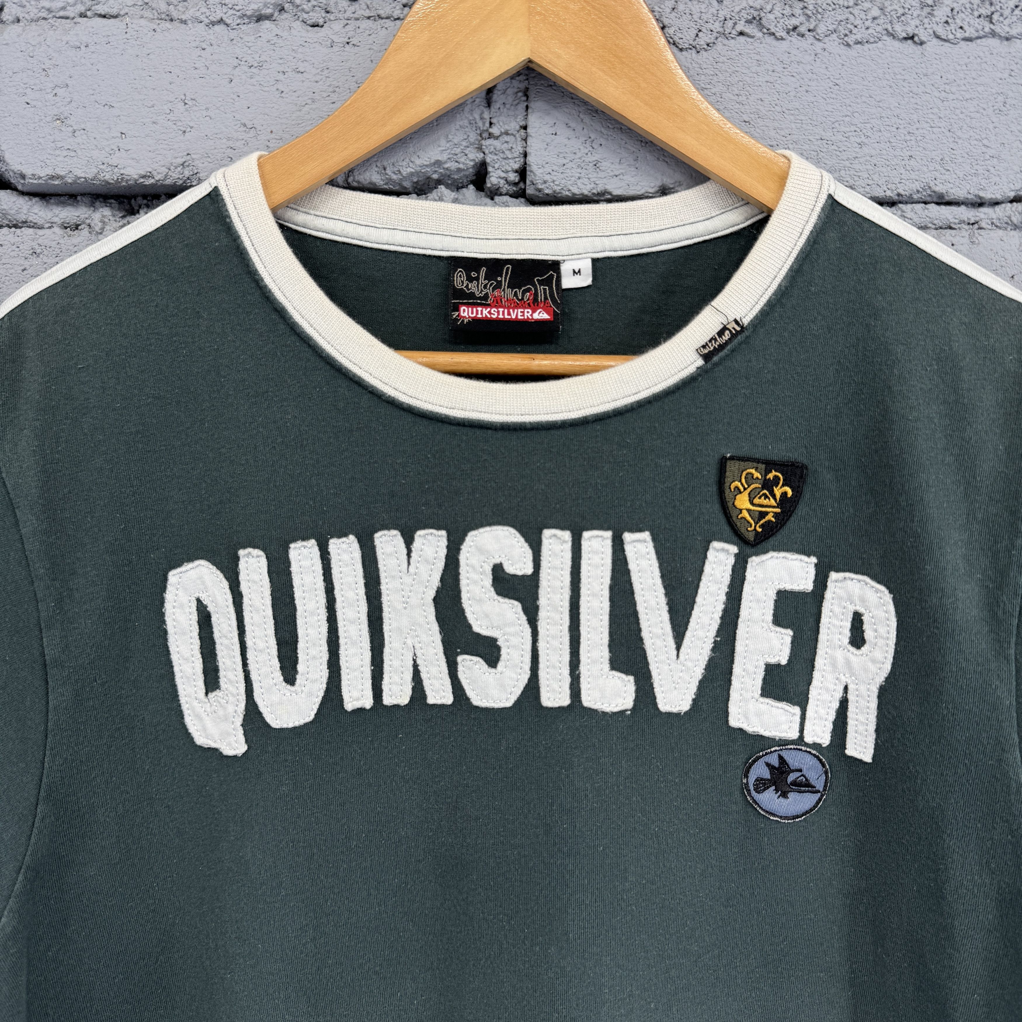 Vintage Rare Vintage Quiksilver Dark Green Tshirt Size US M / EU 48-50 / 2 - 3 Thumbnail