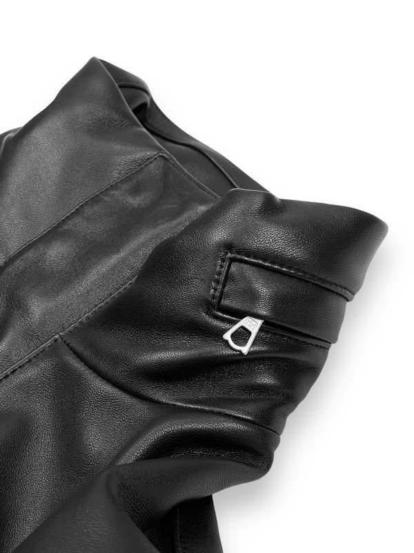 John Elliott John Elliott Leather Jumper Jacket – Black (Size Medium) Size US M / EU 48-50 / 2 - 11 Thumbnail
