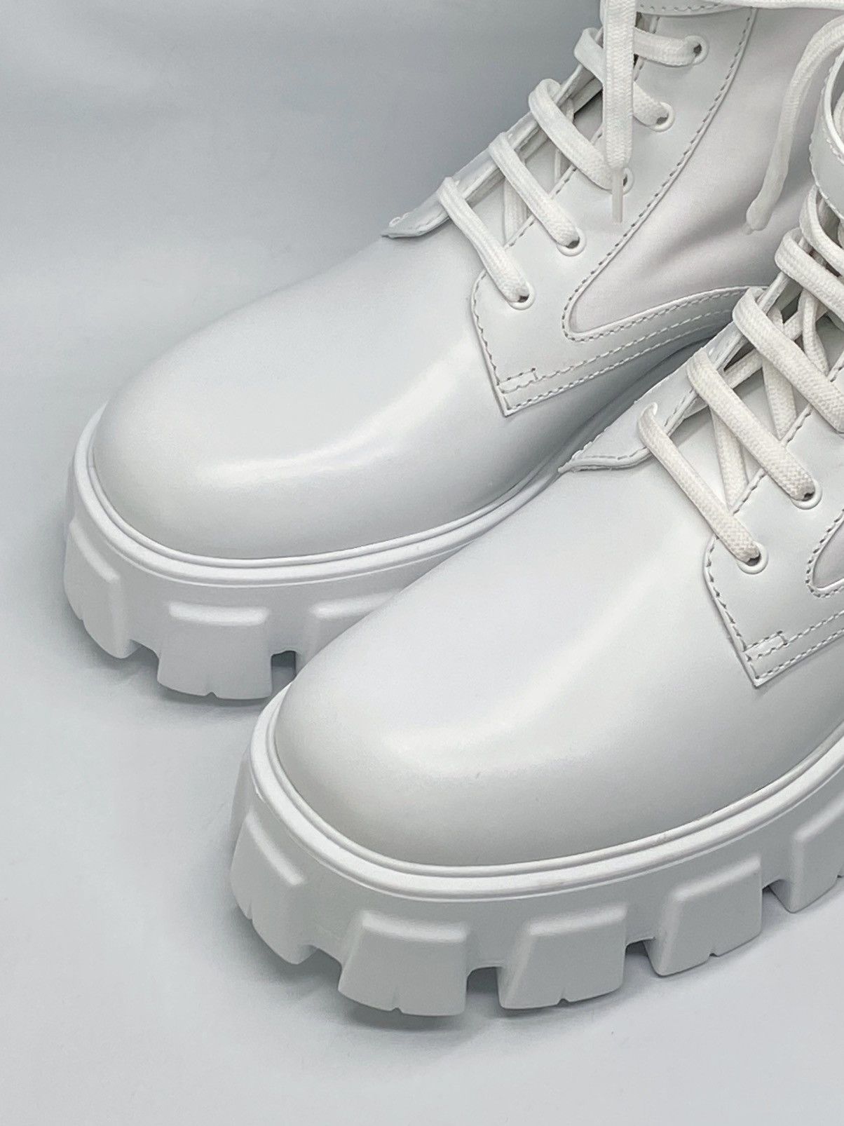Prada Prada Monolith Leather and Re-Nylon Boots with Pouch size 40 Size US 10 / IT 40 - 4 Thumbnail