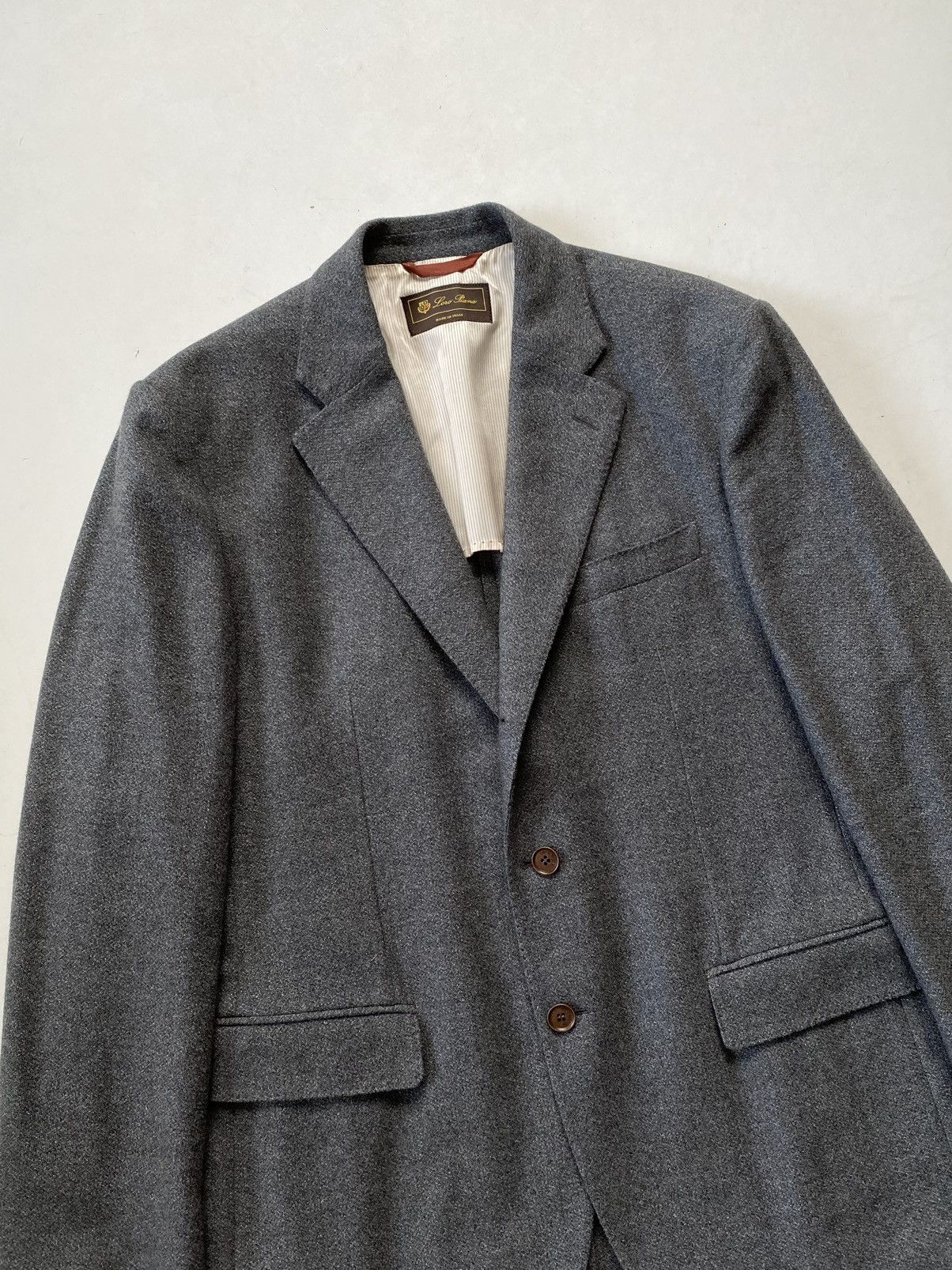 Loro Piana 🔥RRp 3740$ Loro Piana 100% Cashmere Goatskin Grey Blazer Size 42R - 2 Thumbnail