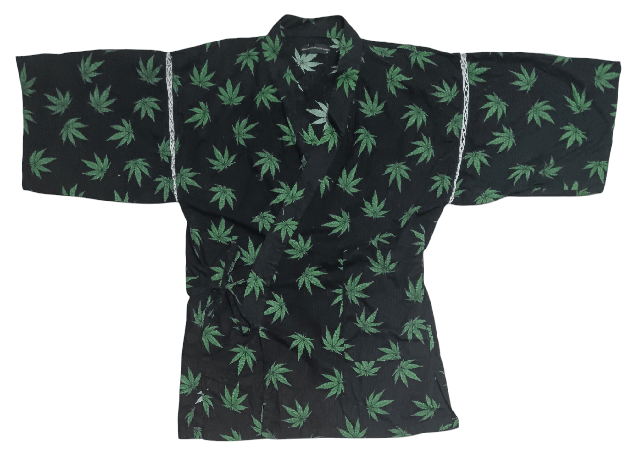 Japanese Brand MARIJUANA OVERPRINT BONDAGE KIMONO Size US M / EU 48-50 / 2 - 1 Thumbnail