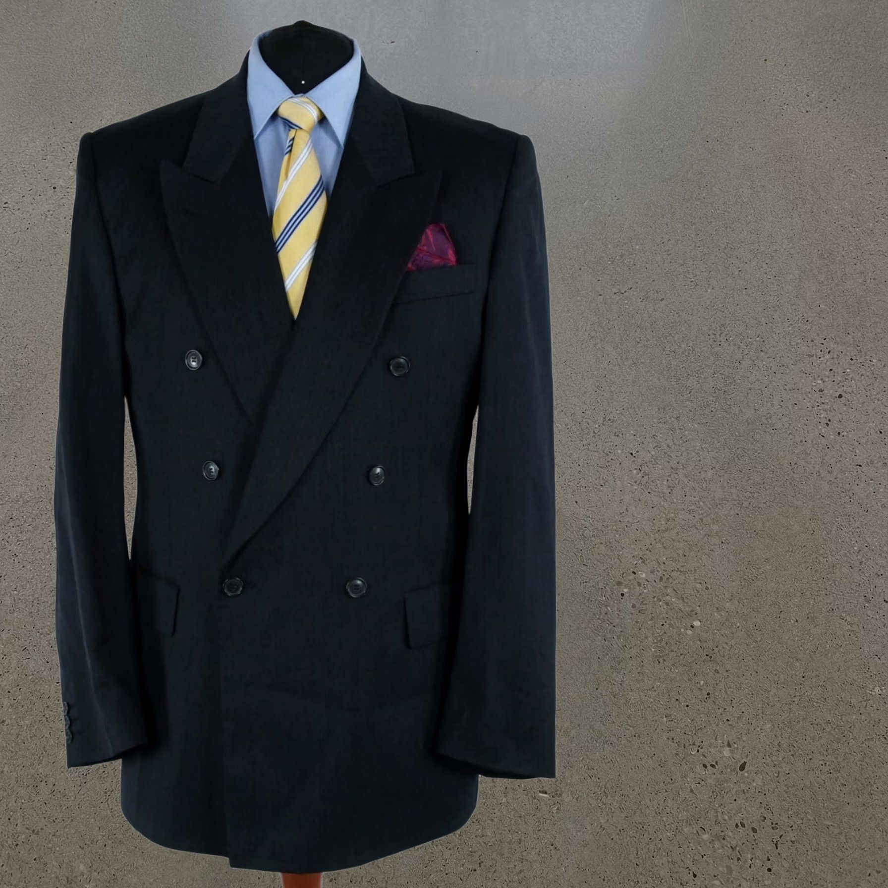 Paolo Negrato Blazer Mens Wool Sport Coat Jacket Double Breasted Grey 46l Us in Gray, Men's (Size 46r)