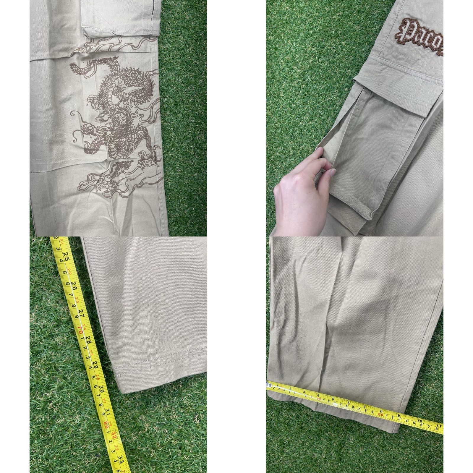 Vintage VINTAGE Paco Cargo Pants 32x30 Beige Baggy Y2K Camo Skater Goth Mens Wide Leg Size US 32 / EU 48 - 8 Thumbnail