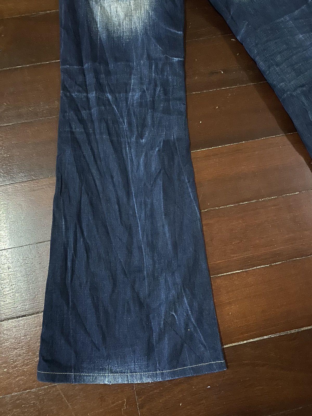 JNCO FIRE 🔥 RIOBERA DENIM FLARE JEANS LOW RISE EMBROIDERED STUDD Size 34" / US 12 / IT 48 - 18 Thumbnail