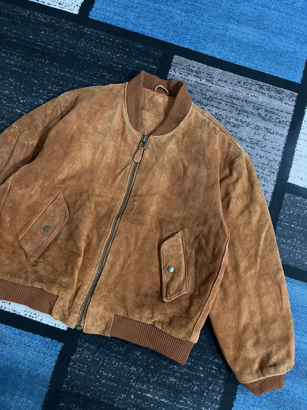 Vintage Vintage Unknown Destination Cow Leather Bomber Jacket Size US XL / EU 56 / 4 - 3 Thumbnail