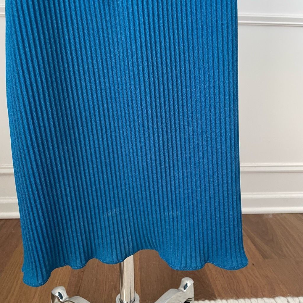 Vintage Vintage 70s Jo-A-Lynn Teal Mini Accordion Pleat Dress S Size S / US 4 / IT 40 - 4 Thumbnail