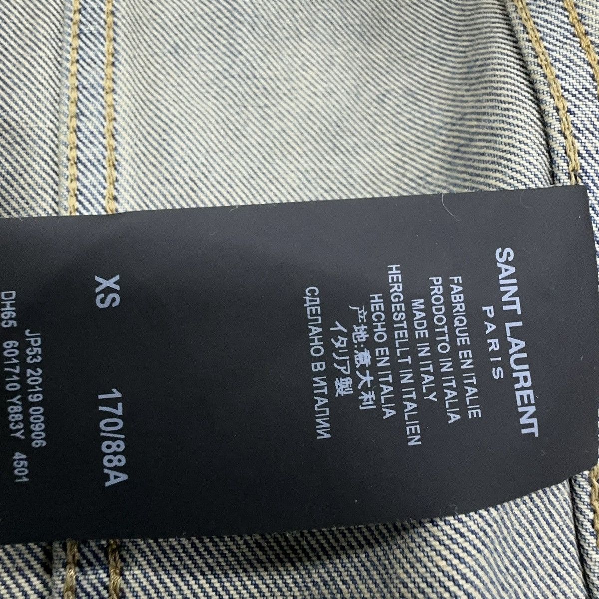 Saint Laurent Paris Saint Laurent Paris Distressed Denim Jacket Size XS / US 0-2 / IT 36-38 - 5 Thumbnail