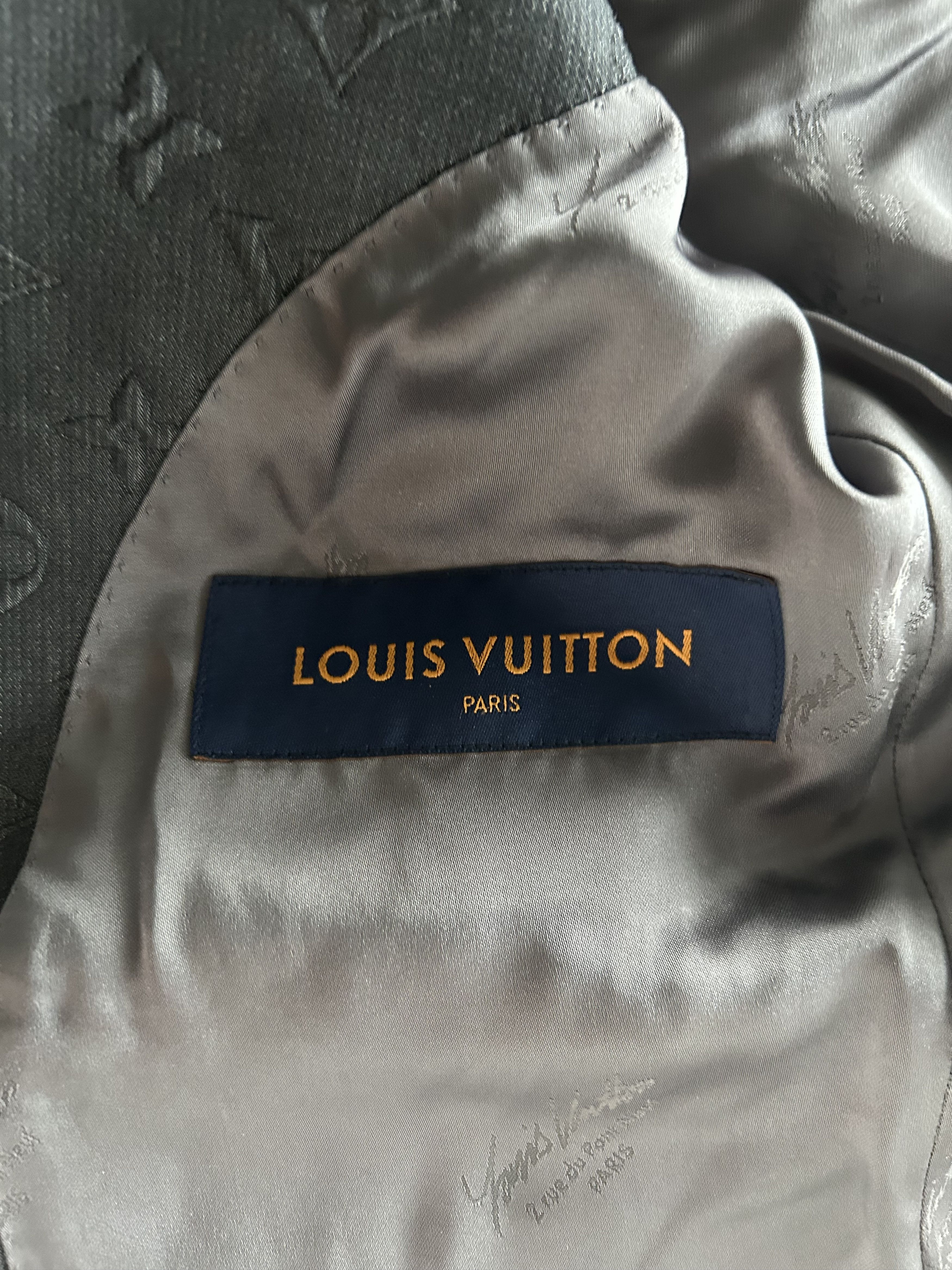 Louis Vuitton Louis Vuitton Black Monogram Blazer Jacket Size 52R - 3 Thumbnail