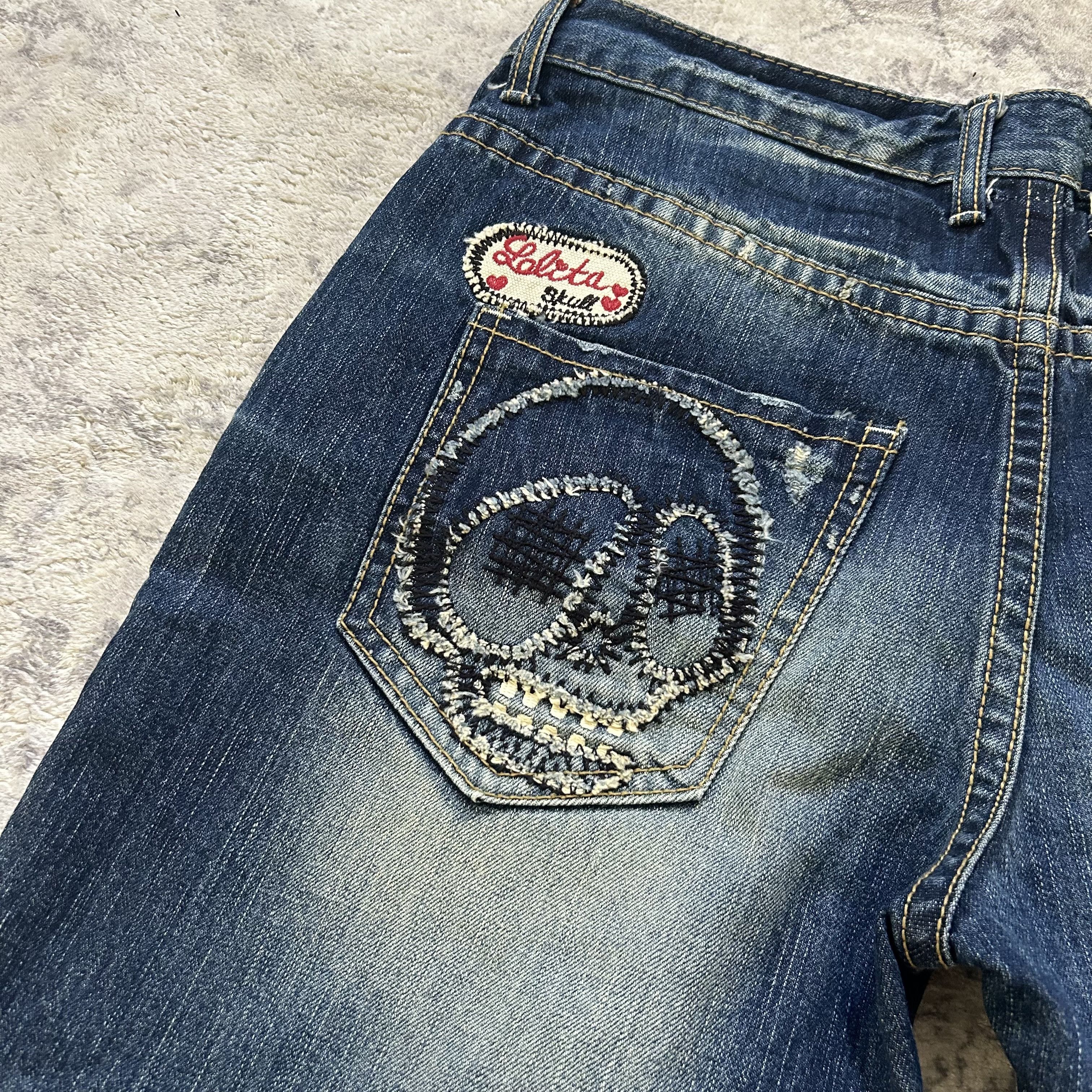 Japanese Brand Lolita Heart Jean Shorts Size 28" / US 6 / IT 42 - 6 Thumbnail