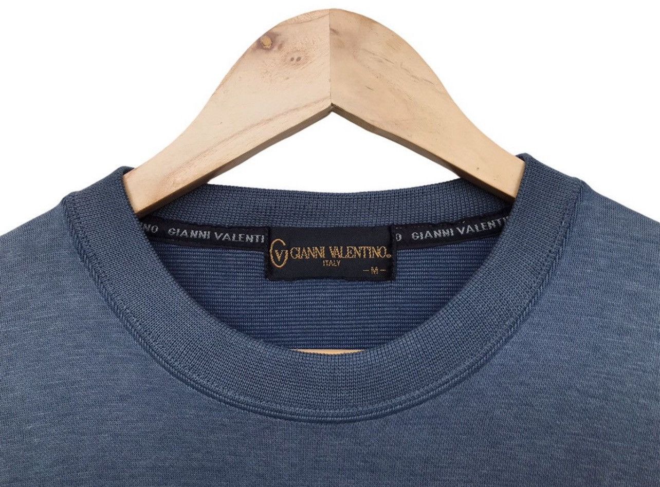 Gianni Valentino Vintage Gianni Valentino Embroidered Blue Baggy Sweatshirt Size US L / EU 52-54 / 3 - 5 Thumbnail