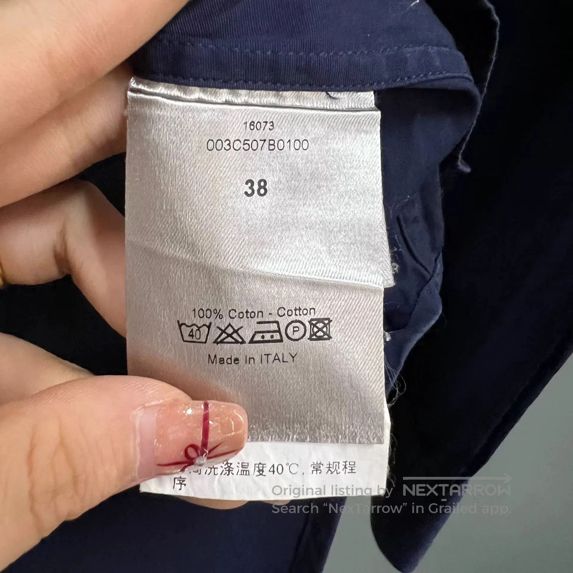 Dior Dior Deep Blue Long Sleeve Shirt. Size US M / EU 48-50 / 2 - 3 Thumbnail