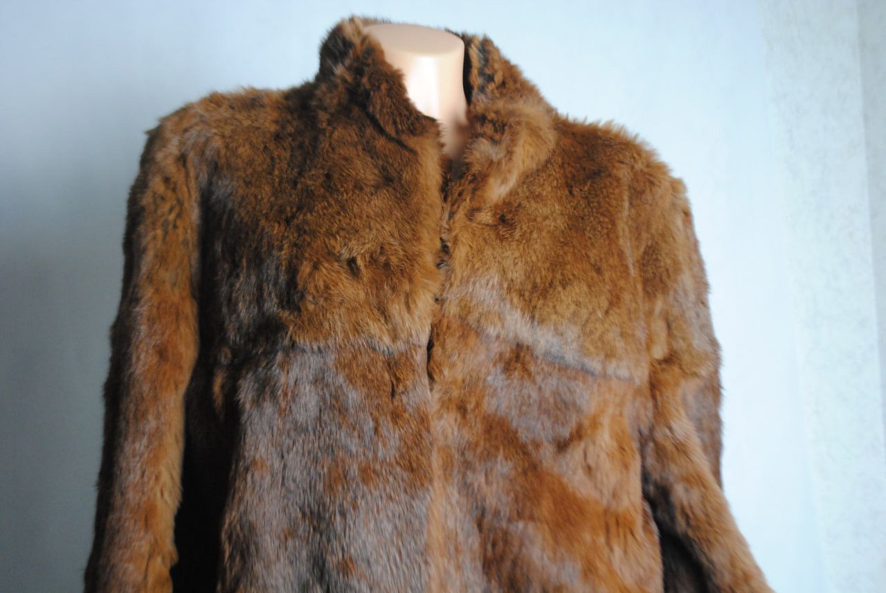 Other Women's Genuine Rabbit Fur Coat Size L / US 10 / IT 46 - 2 Thumbnail