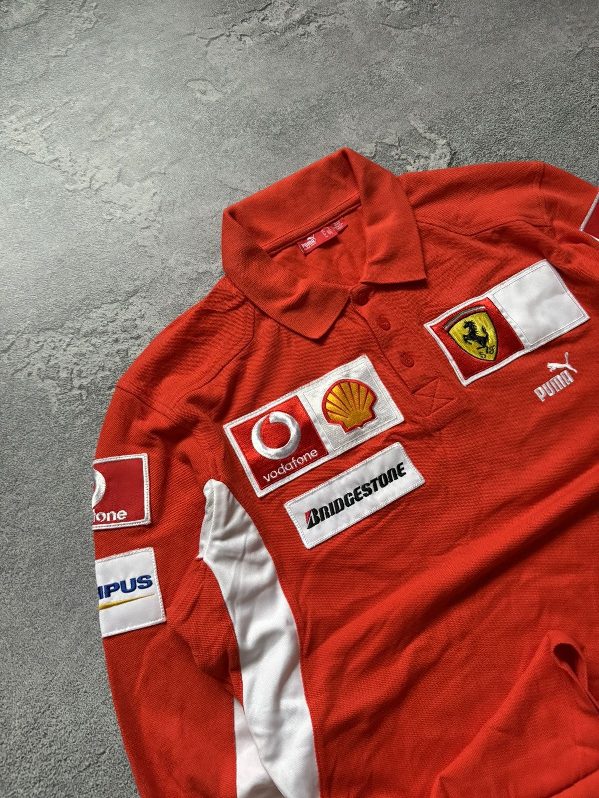 Ferrari × Puma Puma L Ferrari red racing long sleeve polo tee jersey Size US L / EU 52-54 / 3 - 2 Thumbnail