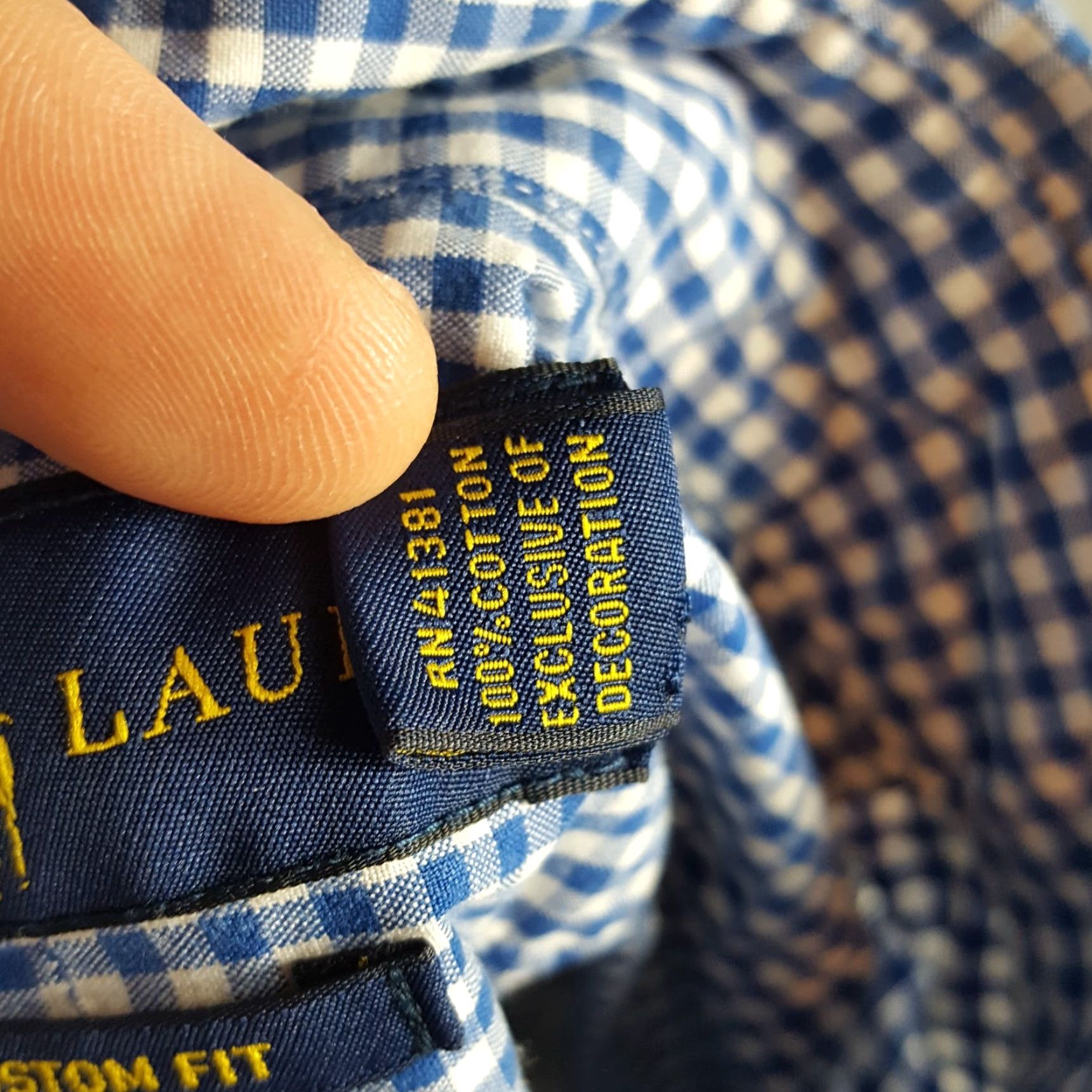 Ralph Lauren VINTAGE Ralph Lauren Shirt Button-Down Collared Gingham Plaid Blue Men's Size L Preppy Shirt Size US L / EU 52-54 / 3 - 7 Thumbnail
