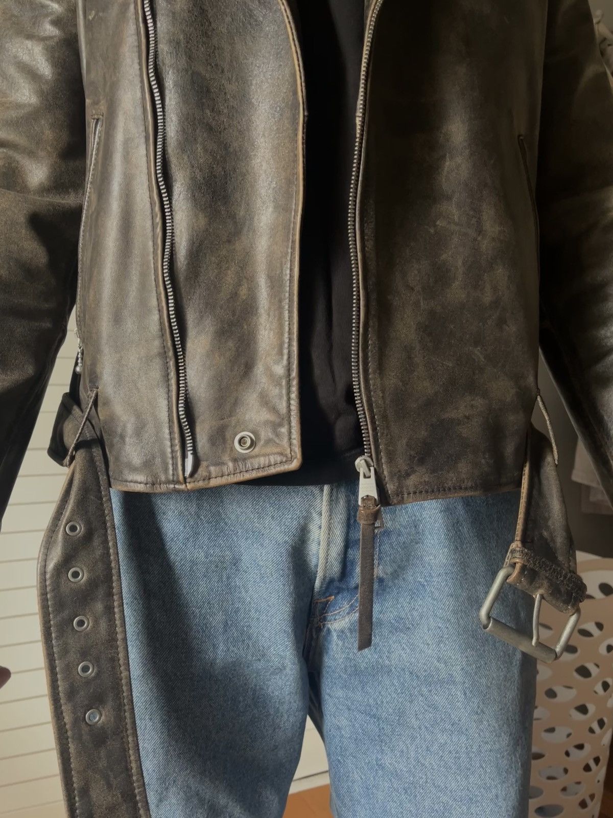 Allsaints All Saints Hank Leather biker jacket Size US M / EU 48-50 / 2 - 6 Thumbnail