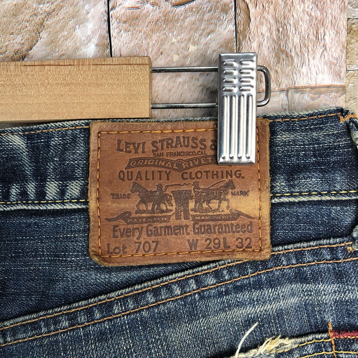 Levi's 707 Levis Blue vintage ripped Distressed Denim Pants #A588 Size US 29 - 22 Thumbnail