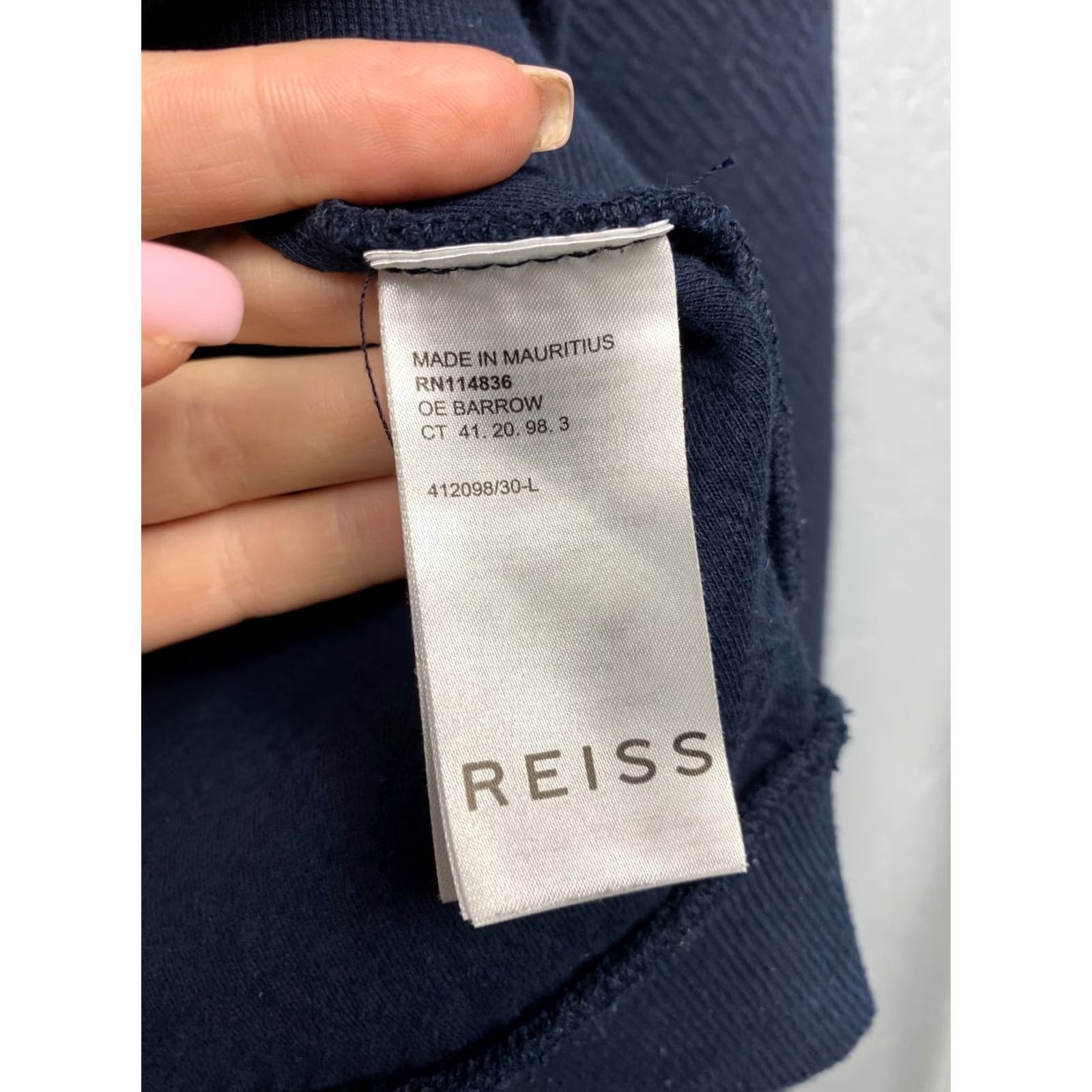 Reiss Reiss Jacket Bomber Mens Cotton Blue L Size US L / EU 52-54 / 3 - 4 Thumbnail