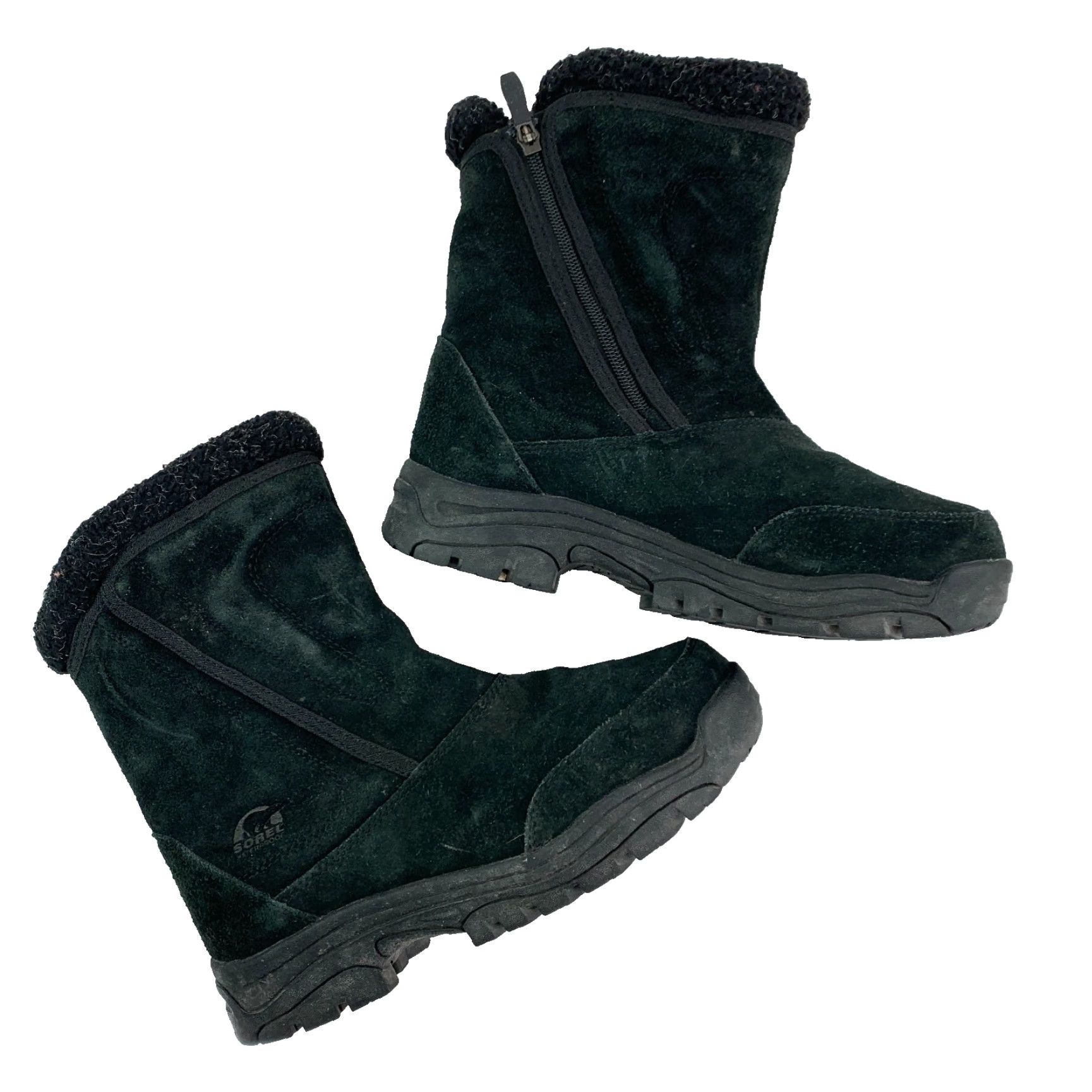 SOREL Sorel Boot Womens 8.5 Black Waterfall Snow Winter Suede Sherpa Fleece Lined Size M / US 6-8 / IT 42-44 - 2 Thumbnail