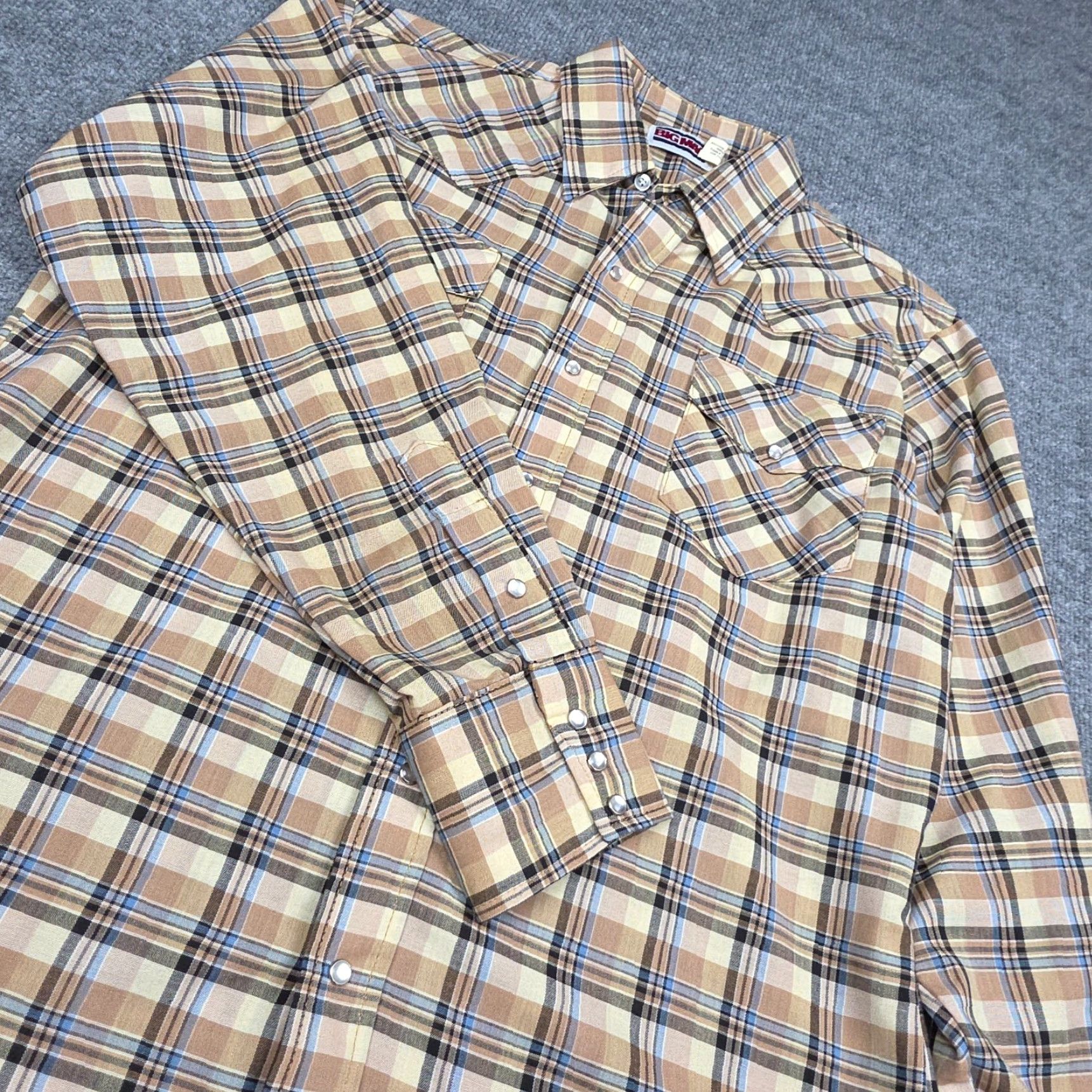 Vintage VINTAGE Big Mac Pearl Snap Shirt Mens Large Plaid Retro Western USA Size US L / EU 52-54 / 3 - 2 Thumbnail