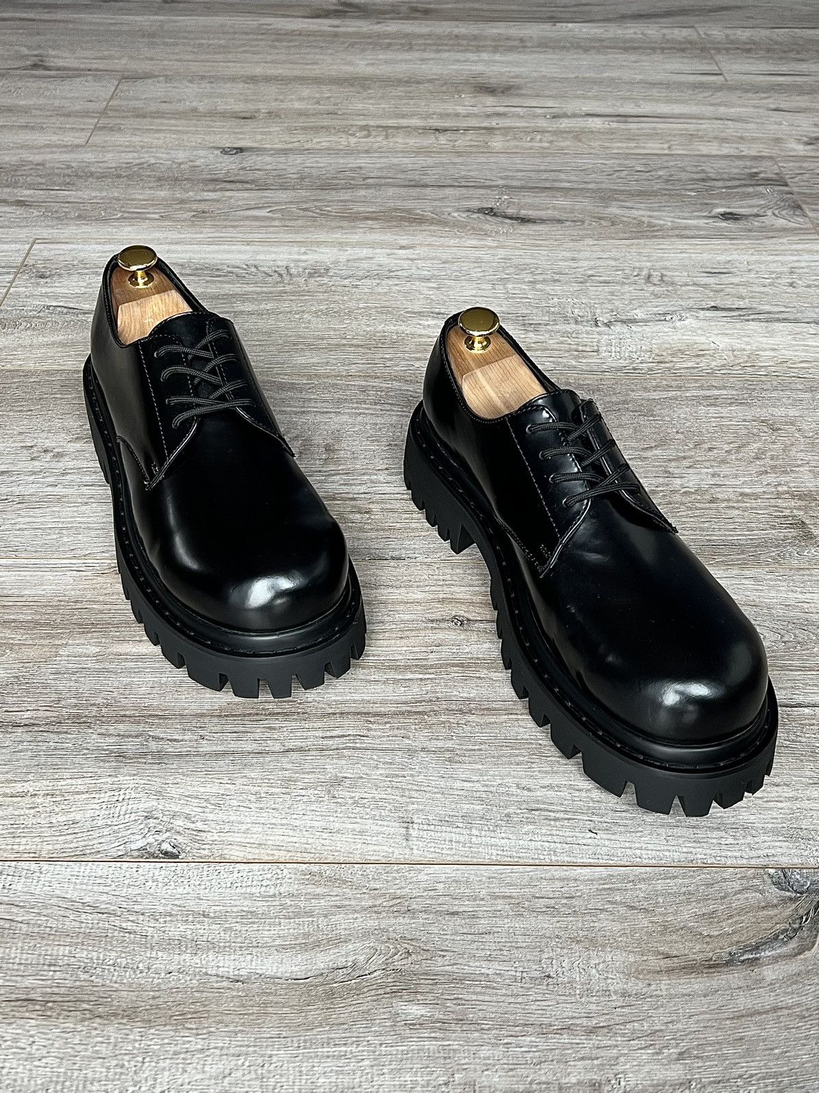balenciaga sergent derby size41（Balenciaga Men's Black