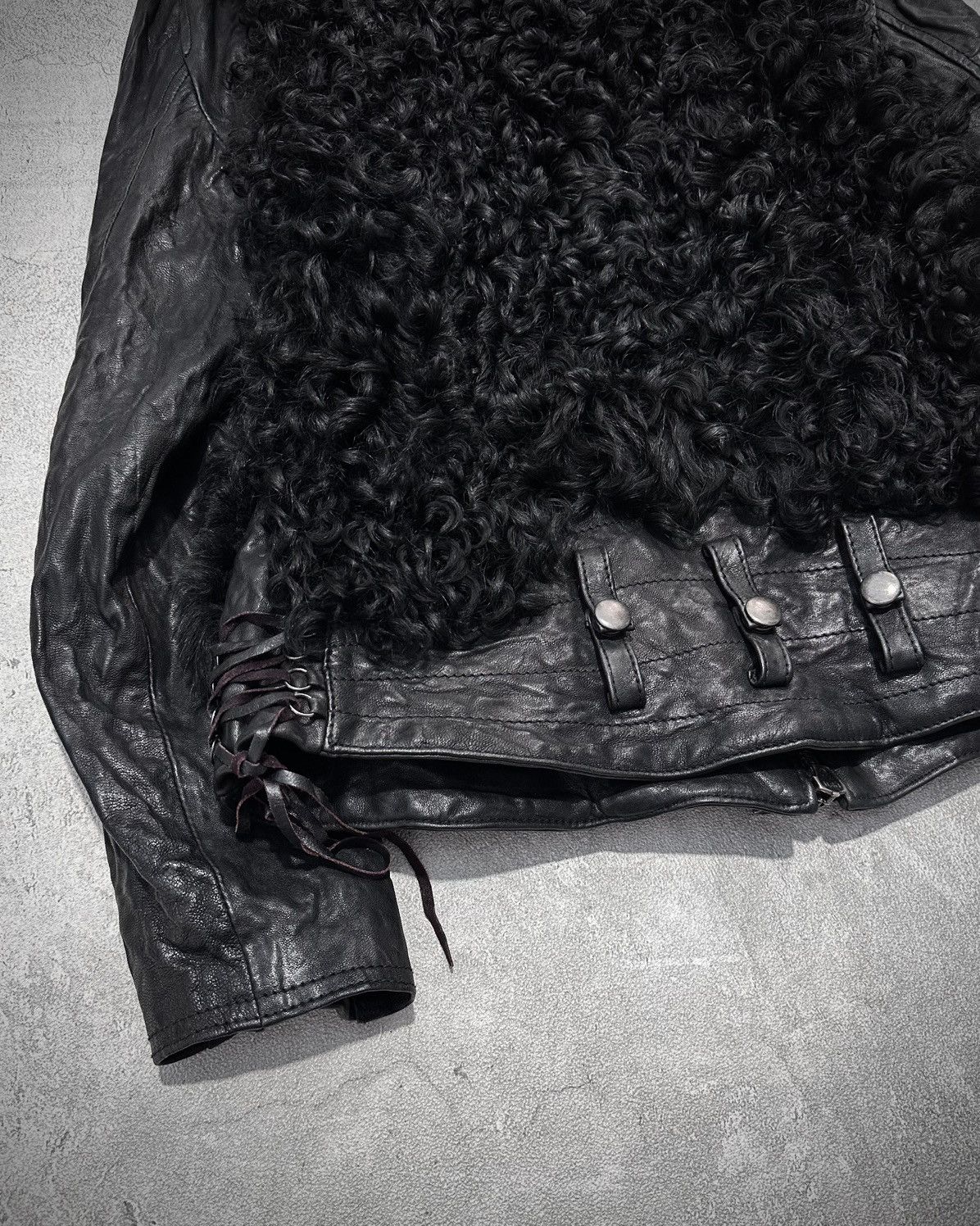 R13 Rare R13 Furry Shrunken Shearling Leather Riders Jacket Size US L / EU 52-54 / 3 - 7 Thumbnail