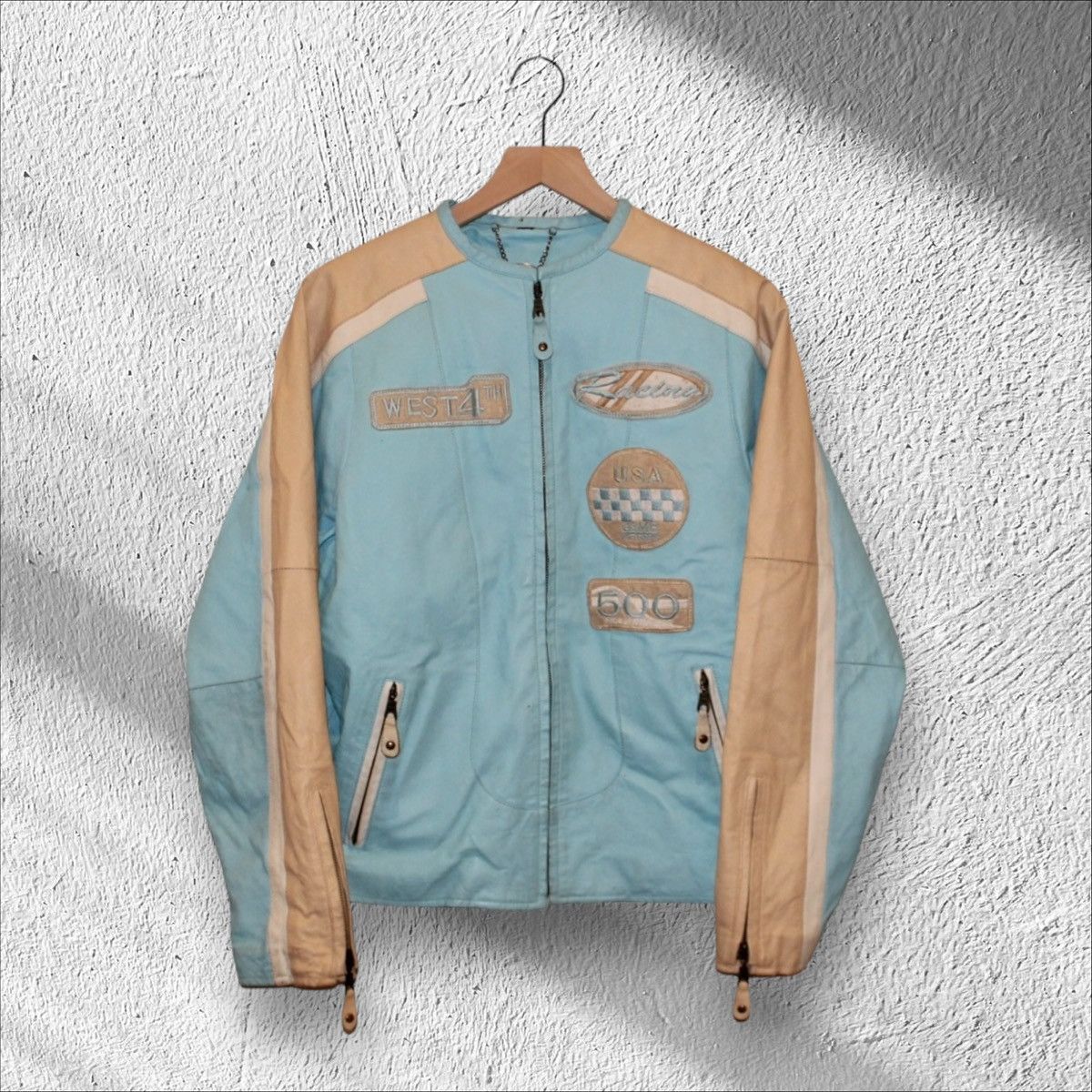 Tanner Goods Tanners Avenue New York Leather Racing Leather Jacket Womens Size L / US 10 / IT 46 - 1 Thumbnail