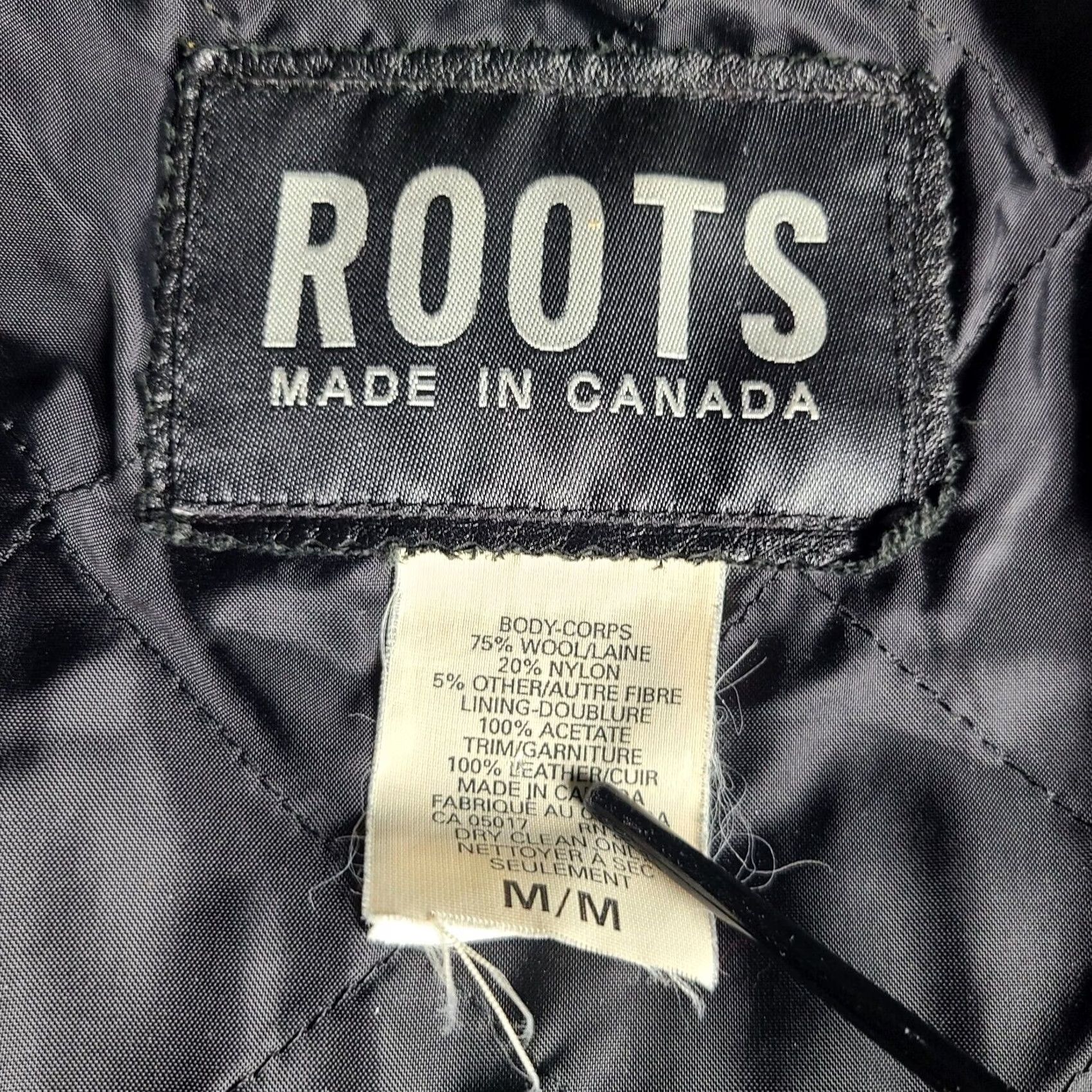 Roots VINTAGE Roots Canada Official NHL Detroit Red Wings Wool Leather Jacket Men’s M Black Zip Size US M / EU 48-50 / 2 - 5 Thumbnail