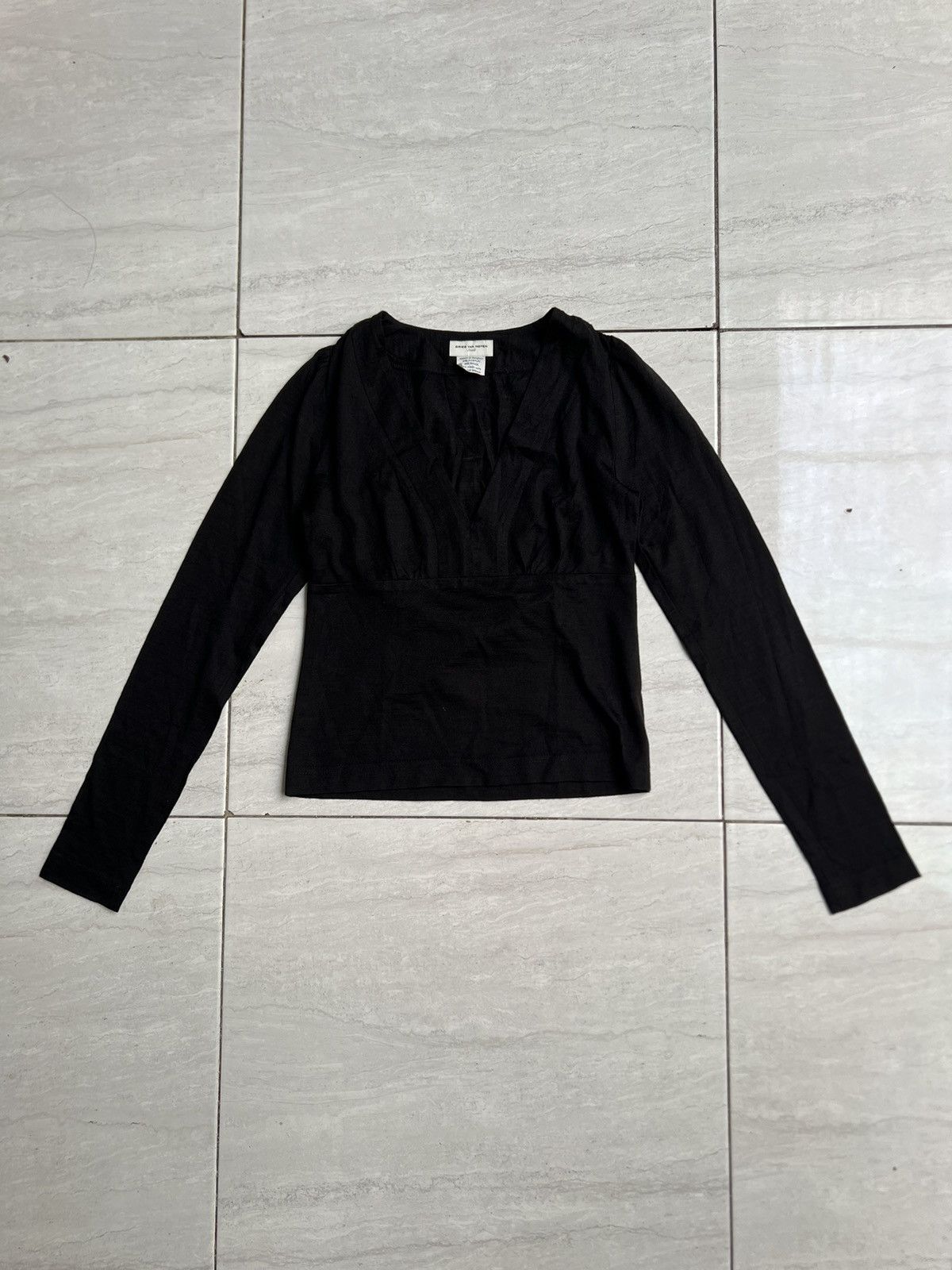 Dries Van Noten Dries Van Noten Black Tops Size US XS / EU 42 / 0 - 1 Thumbnail