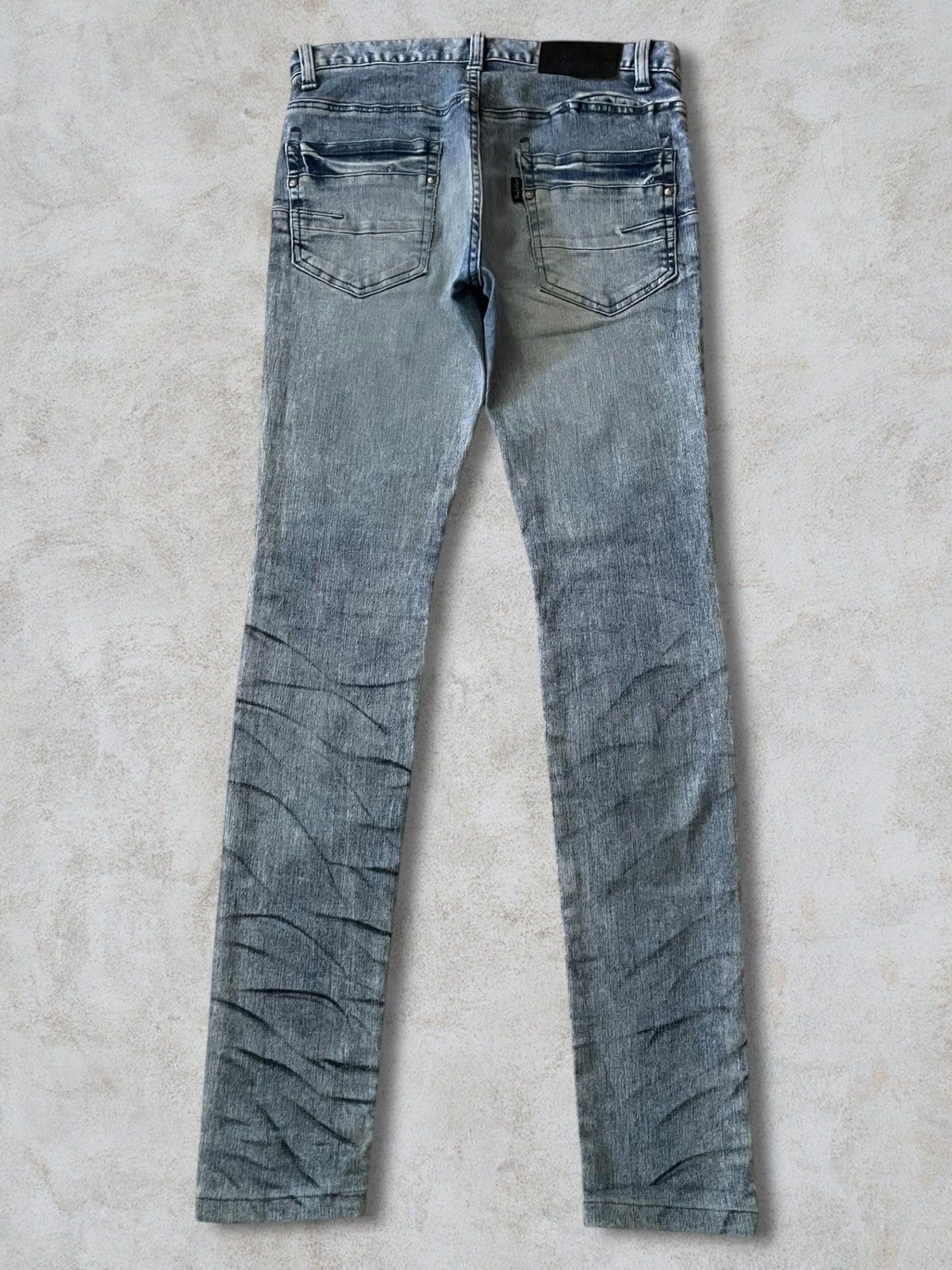 Tornado Mart Tornado Mart Sick FadeWash Black Whiskered Ripped Slim Jeans Size 30" / US 8 / IT 44 - 4 Thumbnail
