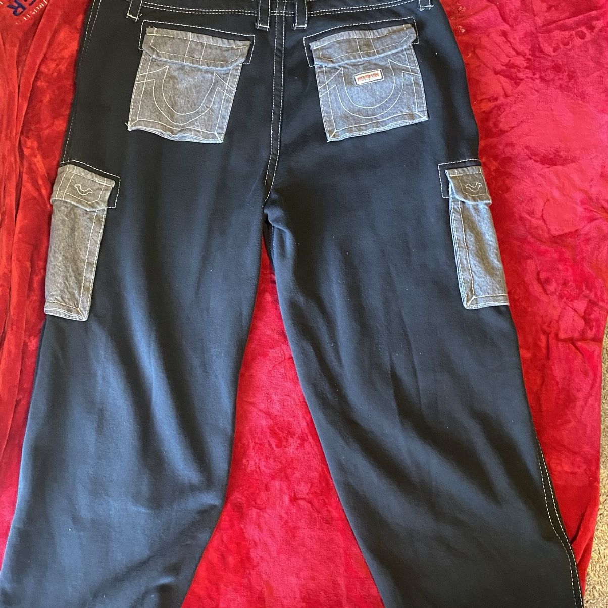 True Religion True Religion Heavyweight Fleece Big T Baggy Cargo Pants Size US 44 / EU 60 - 2 Thumbnail